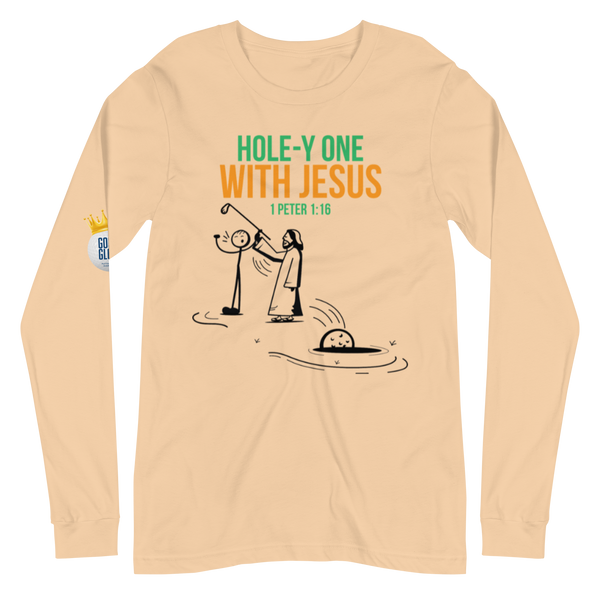 HOLE-Y ONE WITH JESUS UNISEX LONG SLEEVE TEE
